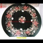 Motif Inlay Round Marble Table Top