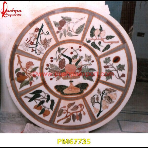 Round White Marble Round Table Top With Inlay Work PM67735 pietra dura taj mahal,pietra dura table top,pietra dura mosaic,pietra dura marble table tops,pietra dura inlays,pietra dura india,pietra dura in india,pietra dura furniture,pietra.jpg