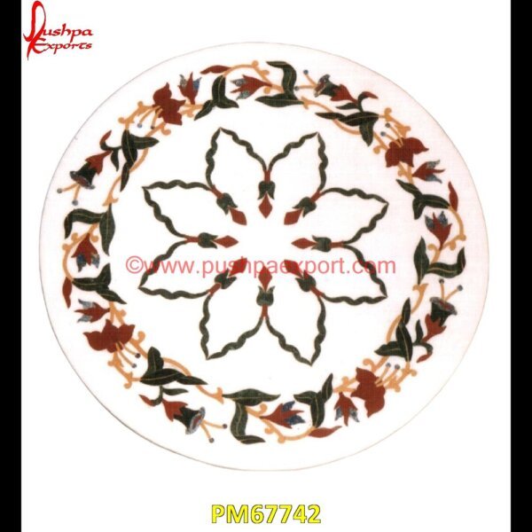 Round White Marble Inlay Medallion PM67742 pietra dura furniture,pietra dura for sale,pietra dura dining table,pietra dura cabinet,pietra dura box,pietra dura art,mughal pietra dura,stone inlay globe,stone for inlay,pietre.jpg