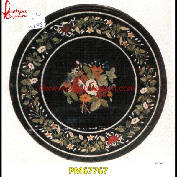 Round Marble Table Top With Floral Inlay Artwork PM67767 stone inlay coffee table,stone inlay art,stone floor inlays,pietra dura technique,pietra dura taj mahal,pietra dura table top,pietra dura mosaic,pietra dura marble table tops,pietr.jpg