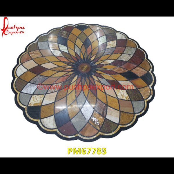 Marble Inlay Black Marble Round Table Top PM67783 pietra dura art,mughal pietra dura,mosaic marble medallions,metal inlay in stone,medallion marble floor decor,marble tile medallions,marble mosaic medallion,marble medallion floor.jpg