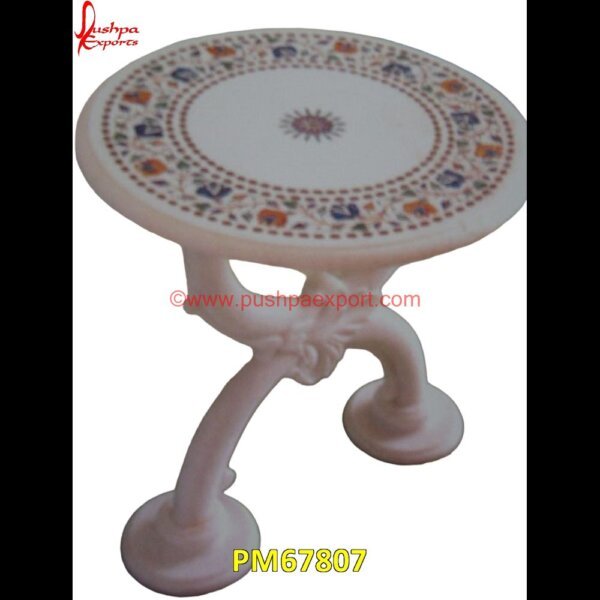 Flower Motif Inlay Round White Marble Table Top And Base PM67807 marble inlay crafts,marble inlay coffee table,marble inlay coasters,marble inlay chess board,marble inlay box,marble inlay border,marble inlay art,marble foyer medallion,marble flo.jpg