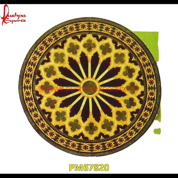 Round Shaped Black Marble Inlay Medallion PM67820 pietra dura,marble medallions,marble inlay tables,marble inlay,marble floor medallions,brass inlay marble tile,white marble inlay table tops,travertine mosaic medallion,taj mahal i.jpg