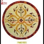 Italian Marble Inlay Round Shaped Table Top