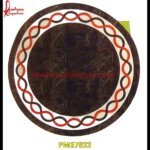 Pattern Inlay Italian Marble Round Shaped Table Top