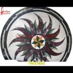 Motif Inlay Italian Marble Stone Round Table Top