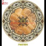 Inlay Italian Marble Stone Round Table Top