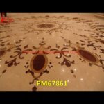 Motif Inlay Italian Marble Round Floor Tile