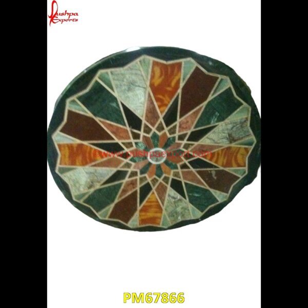 Pattern Overlay Marble Round Shaped Table Top PM67866 stone inlay work,stone inlay table tops,stone inlay furniture,stone inlay flooring,stone inlay coffee table,stone inlay art,stone floor inlays,pietra dura technique,pietra dura taj.jpg