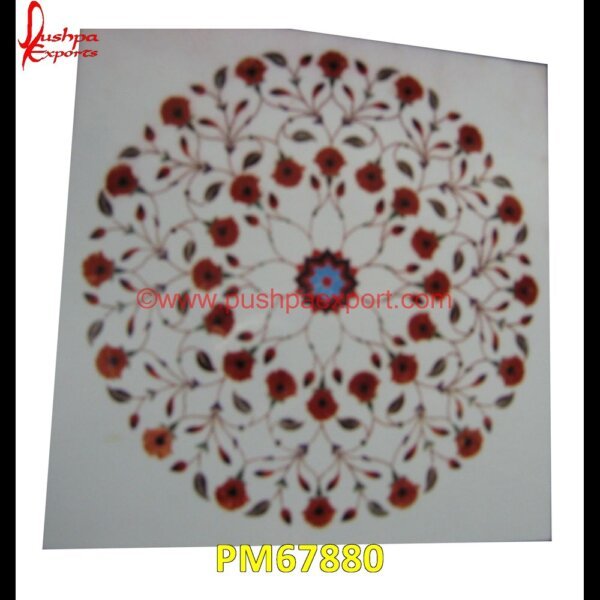 Mughal Art Inlay White Marble Table Top PM67880 pietra dura in india,pietra dura furniture,pietra dura for sale,pietra dura dining table,pietra dura cabinet,pietra dura box,pietra dura art,mughal pietra dura,mosaic marble medall.jpg