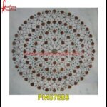 Traditional Art Inlay White Marble Stone Floor Tile