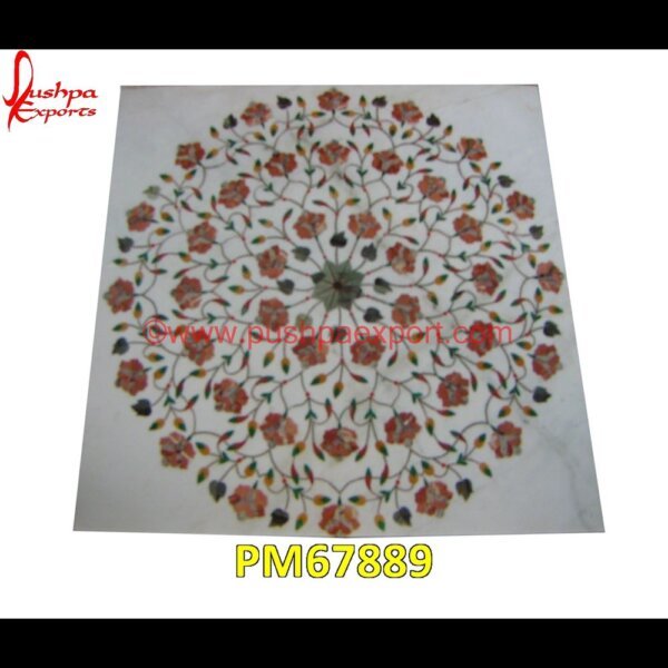 Design Inlay White Marble Coffee Medallion PM67889 metal inlay in stone,medallion marble floor decor,marble tile medallions,marble mosaic medallion,marble medallion floor tile,marble inlay work taj mahal,marble inlay work in jaipur.jpg