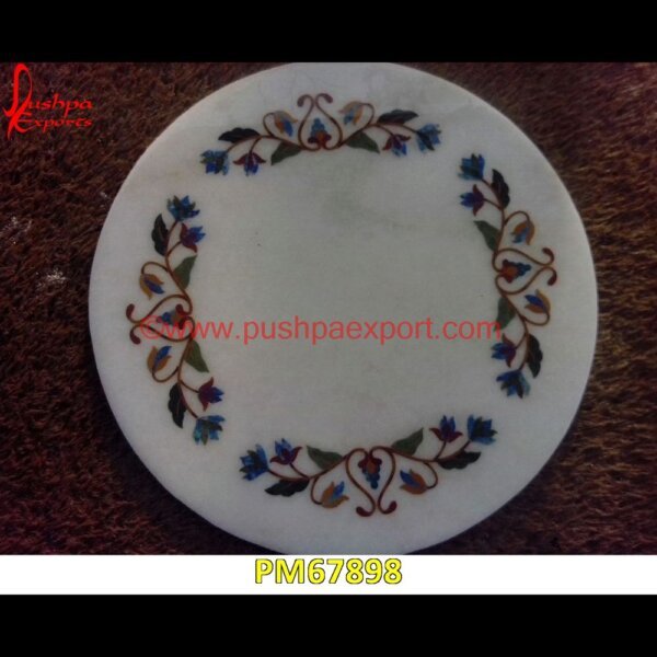 Flower Motif Inlay Round White Marble Medallion PM67898 marble inlay tray,marble inlay tiles,marble inlay table tops,marble inlay panel,marble inlay medallion,marble inlay handicrafts,marble inlay furniture,marble inlay flooring italy,m.jpg