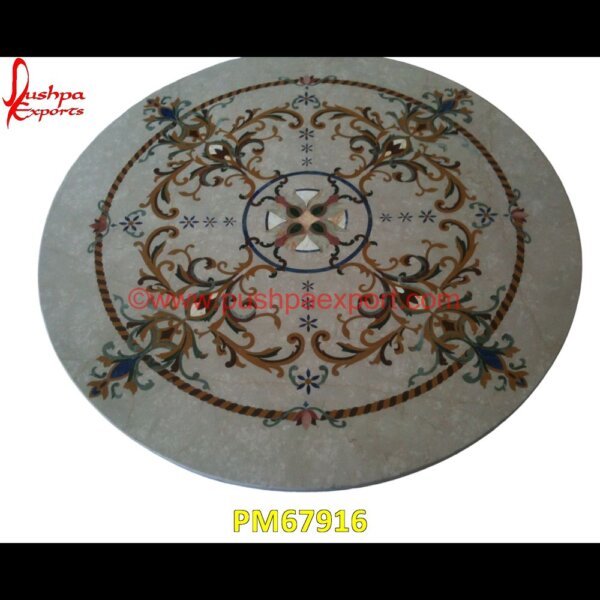 Motif Inlay Italian Marble Round Shape Table Top PM67916 marble inlay border,marble inlay art,marble foyer medallion,marble floor inlay designs,stone inlay globe,stone for inlay,pietre dure,pietra dura table,pietra dura,marble medallions.jpg