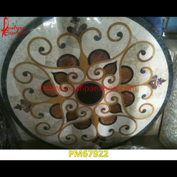 Round Pietra Dura Italian Stone Table Top PM67922 pietre dure,pietra dura table,pietra dura,marble medallions,marble inlay tables,marble inlay,marble floor medallions,brass inlay marble tile,white marble inlay table tops,travertin.jpg