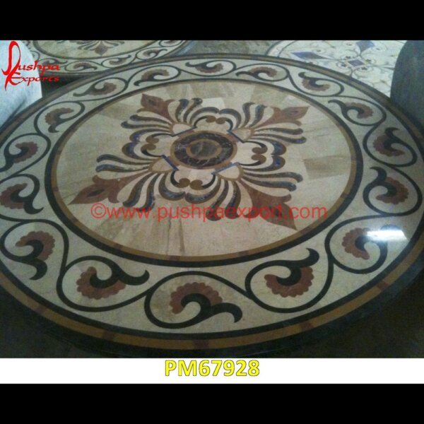 Design Inlay Italian Marble Round Table Top PM67928 marble floor medallions,brass inlay marble tile,white marble inlay table tops,travertine mosaic medallion,taj mahal inlay stones,stone wood inlay,stone inlay work,stone inlay table.jpg