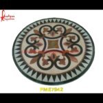 Floral Pietra Dura Work Italian Marble Round Table Top