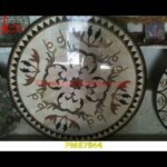 Flower Inlay Italian Marble Round Table Top