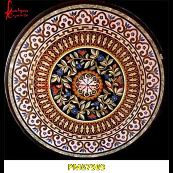 Pietra Dura Round Italian Marble Table Top PM67969 stone wood inlay,stone inlay work,stone inlay table tops,stone inlay furniture,stone inlay flooring,stone inlay coffee table,stone inlay art,stone floor inlays,pietra dura techniqu.jpg