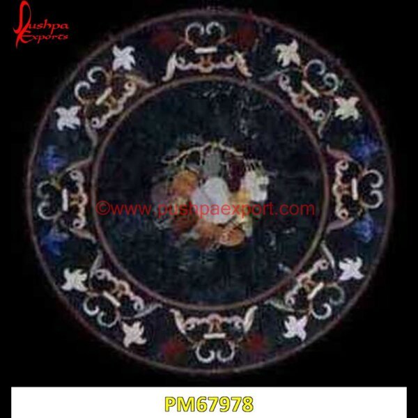 Pietra Dura Black Stone Round Table Top PM67978 pietra dura taj mahal,pietra dura table top,pietra dura mosaic,pietra dura marble table tops,pietra dura inlays,pietra dura india,pietra dura in india,pietra dura furniture,pietra.jpg