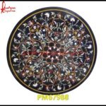 Black Marble Floral Pietra Dura Table Top