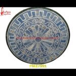 Design Inlay Green Marble Stone Round Table Top