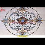 Inlay Italian Marble Stone Round Floor