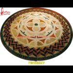 Pattern Inlay Round Marble Dining Table Top