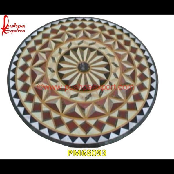 Inlay Black Marble Round Floor Medallion PM68093 pietra dura box,pietra dura art,mughal pietra dura,mosaic marble medallions,metal inlay in stone,medallion marble floor decor,marble tile medallions,marble mosaic medallion,marble.jpg