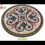 Pattern Inlay Italian Marble Round Coffee Table Top