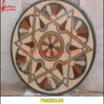 Design Inlay Round Italian Marble Table Top