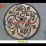 Round Inlay Work Marble Stone Table Top