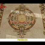 Floral Inlay Italian Marble Floor Medallion