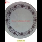 Flower Art Inlay White Marble Round Table Top