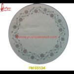 Pietra Dura Round White Marble Table Top