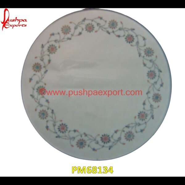 Pietra Dura Round White Marble Table Top PM68134 marble inlay tables,marble inlay,marble floor medallions,brass inlay marble tile,white marble inlay table tops,travertine mosaic medallion,taj mahal inlay stones,stone wood inlay,s.jpg