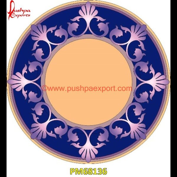 Pattern Inlay Round Shape Marble Table Top PM68136 marble floor medallions,brass inlay marble tile,white marble inlay table tops,travertine mosaic medallion,taj mahal inlay stones,stone wood inlay,stone inlay work,stone inlay table.jpg