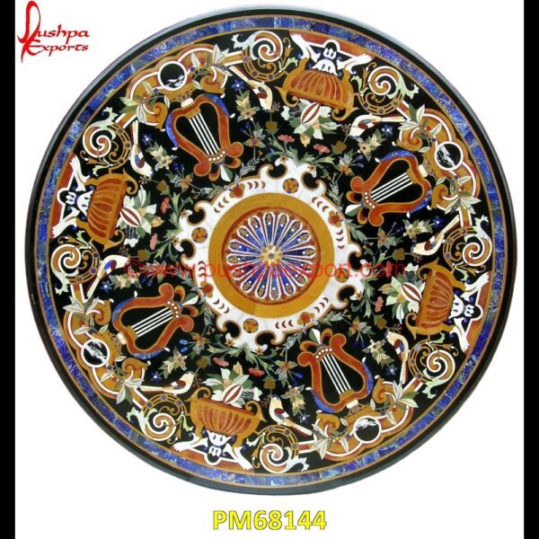 Hand Inlay Round Marble Table Top PM68144 stone inlay furniture,stone inlay flooring,stone inlay coffee table,stone inlay art,stone floor inlays,pietra dura technique,pietra dura taj mahal,pietra dura table top,pietra dura.jpg