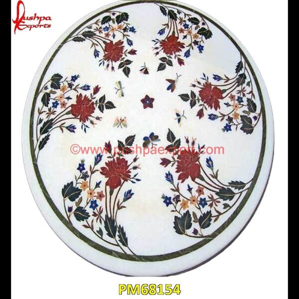 Pichakari Work Round White Marble Table Top PM68154 pietra dura inlays,pietra dura india,pietra dura in india,pietra dura furniture,pietra dura for sale,pietra dura dining table,pietra dura cabinet,pietra dura box,pietra dura art,mu.jpg