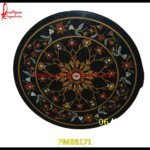 Floral Inlay Italian Marble Stone Round Table Top