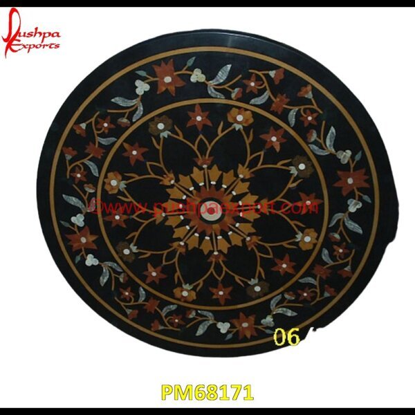 Floral Inlay Italian Marble Stone Round Table Top PM68171 marble inlay,marble floor medallions,brass inlay marble tile,white marble inlay table tops,travertine mosaic medallion,taj mahal inlay stones,stone wood inlay,stone inlay work,ston.jpg