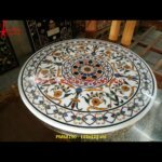 Round White Marble Table Top