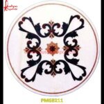 Pietra Dura White Marble Round Table Top