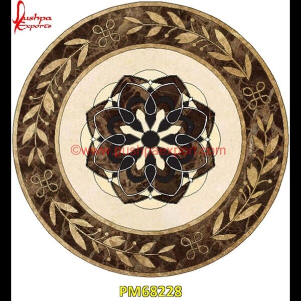 Round Flower Motif Inlay Italian Marble Table Top PM68228 marble inlay border,marble inlay art,marble foyer medallion,marble floor inlay designs,stone inlay globe,stone for inlay,pietre dure,pietra dura table,pietra dura,marble medallions.jpg