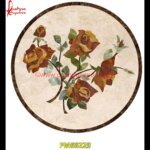 Flower Design Inlay Round Table Top