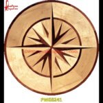 Compass Inlay Round Table Top