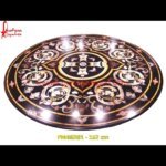 Inlay Black Marble Stone Table Top