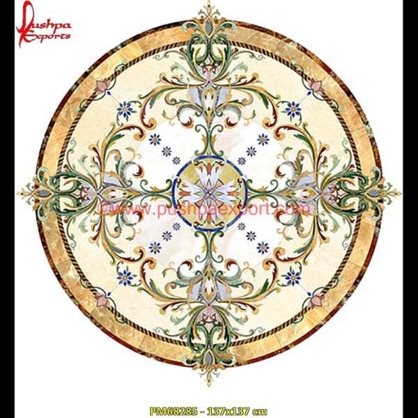 Italian Marble Stone Round Dining Table Top PM68285 - 137x137 cm stone inlay art,stone floor inlays,pietra dura technique,pietra dura taj mahal,pietra dura table top,pietra dura mosaic,pietra dura marble table tops,pietra dura inlays,pietra dura.jpg