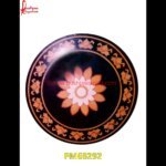 Pietra Dura Round Black Marble Stone Table Top