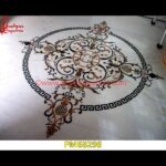 Pietra Dura Round White Marble Floor Medallion